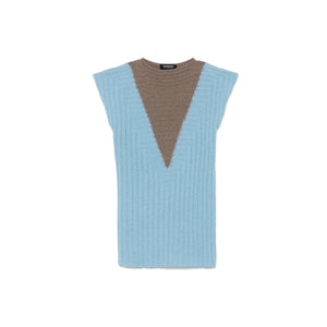 KIKO KOSTADINOV - Dakota Vest - SS25 - CELESTE BLUE/SEPIA